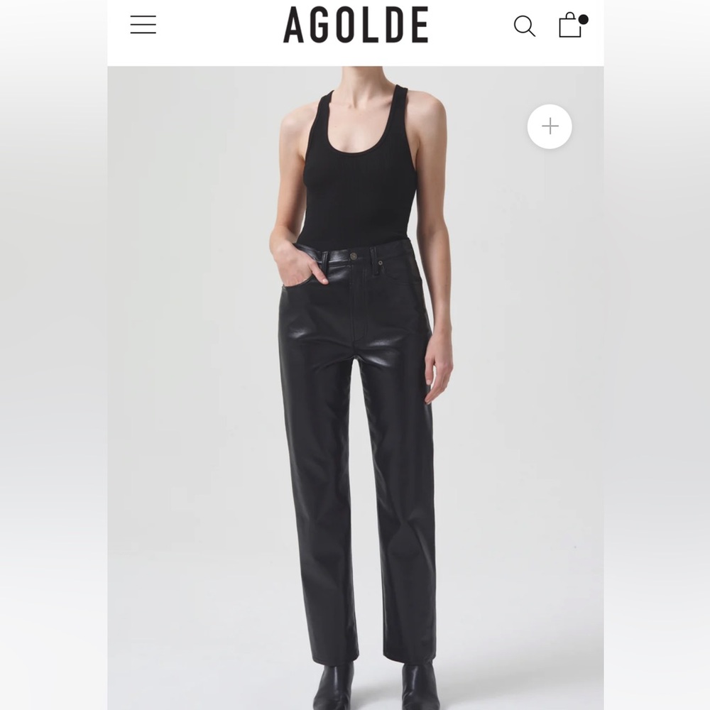 Agolde Recycled Leather 90s Pinch Waist